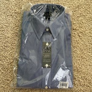 NWT Jos A Banks blue and white checkered button down